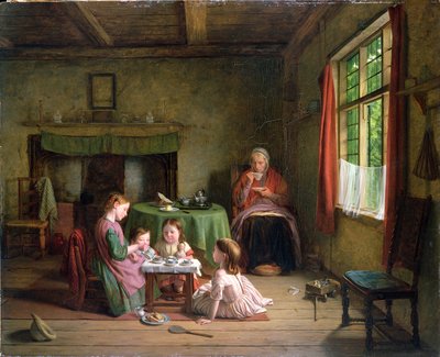 A Tea Party, 1862 by Thomas Webster